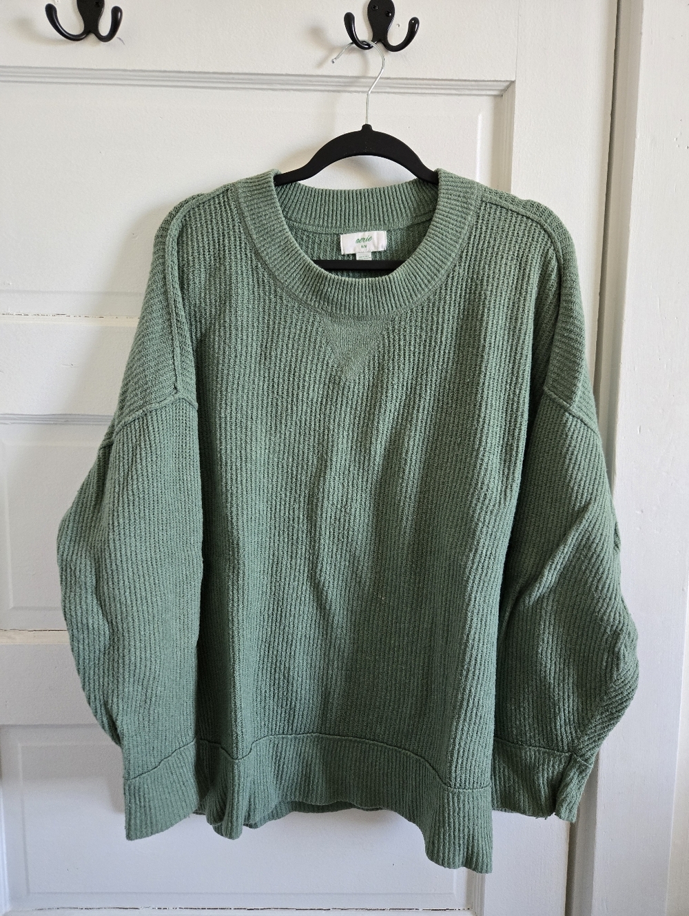 Aerie womens green knit sweater size M
